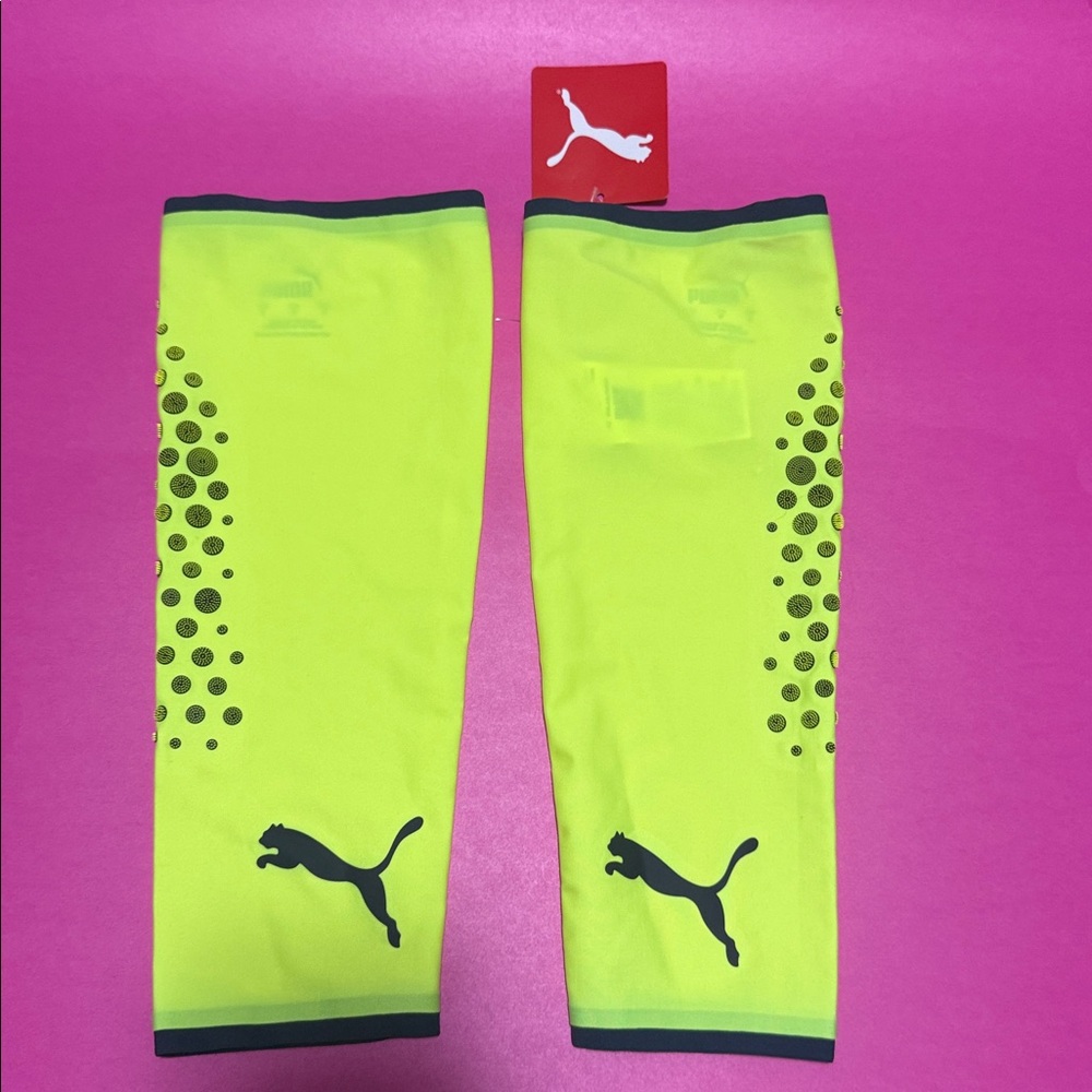 Puma Pro Elite Bright Yellow Calf Sleeves | Small